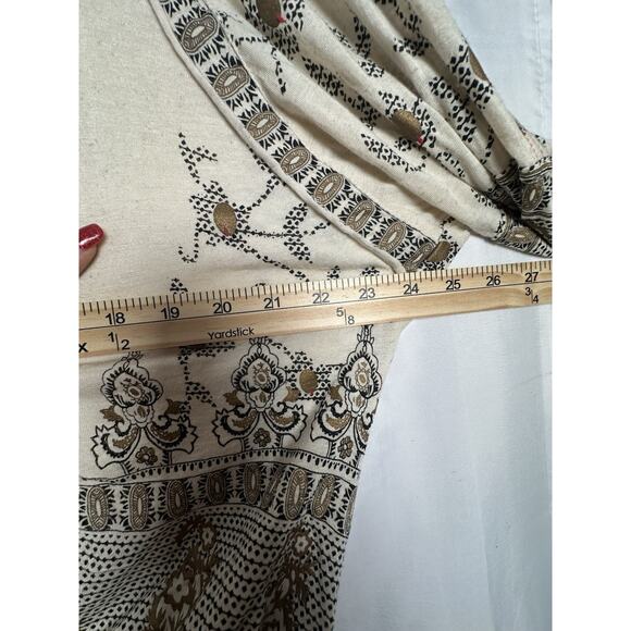 Free People Lilic Medallion Top Womens S Boho Hippy Bohemian Peasant Oversized - Picture 3 of 7